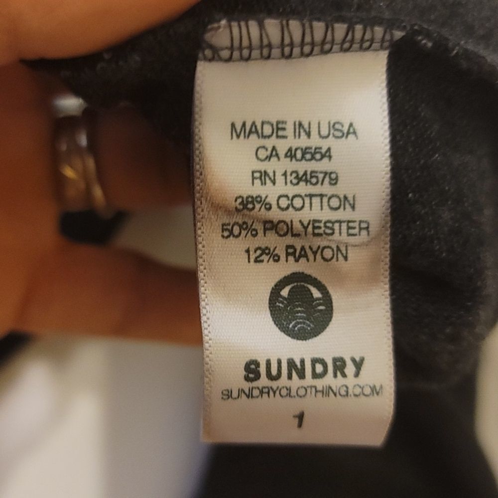 ‎Sundry ColorBlock Striped Raglan Sweatshirt 1 - Picture 10 of 11